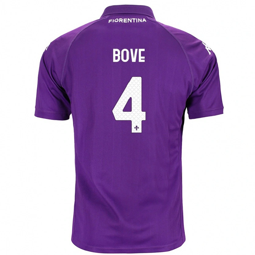 Danxen Børn Edoardo Bove #4 Lilla Hjemmebane Spillertrøjer 2024/25 Trøje T-Shirt