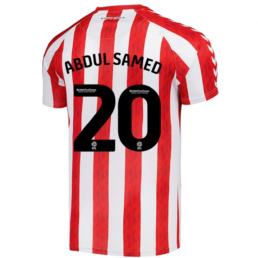 Danxen Børn Salis Abdul Samed #20 Rød Hvid Hjemmebane Spillertrøjer 2024/25 Trøje T-Shirt