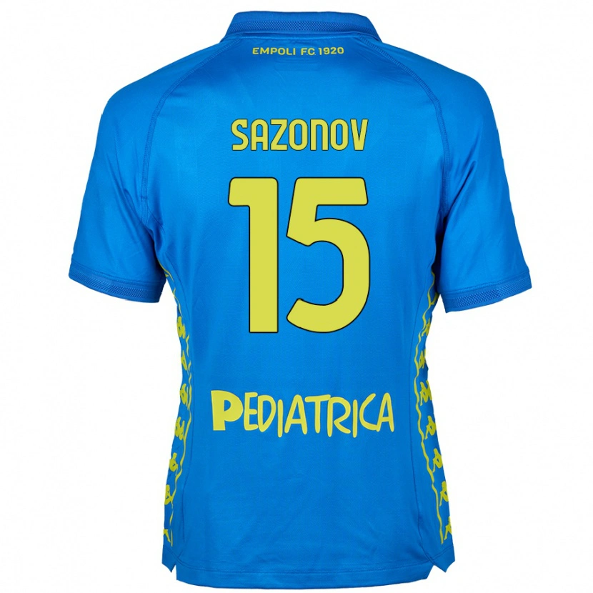 Danxen Børn Saba Sazonov #15 Blå Hjemmebane Spillertrøjer 2024/25 Trøje T-Shirt