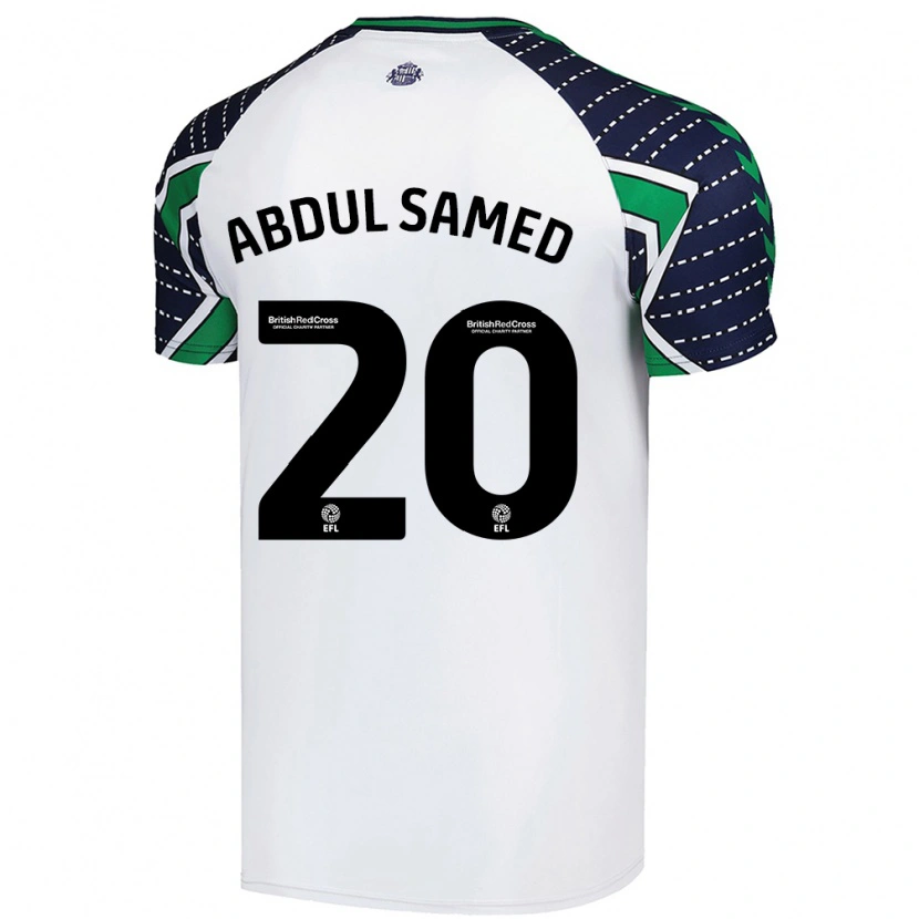 Danxen Børn Salis Abdul Samed #20 Hvid Udebane Spillertrøjer 2024/25 Trøje T-Shirt