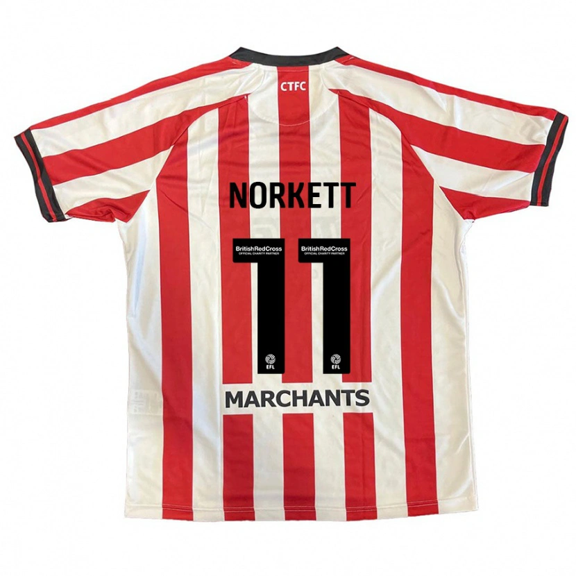 Danxen Børn Manni Norkett #11 Rød Hvid Hjemmebane Spillertrøjer 2024/25 Trøje T-Shirt
