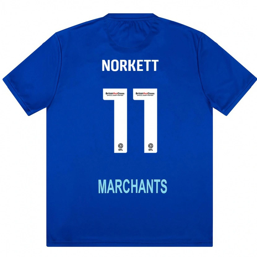 Danxen Børn Manni Norkett #11 Grøn Udebane Spillertrøjer 2024/25 Trøje T-Shirt