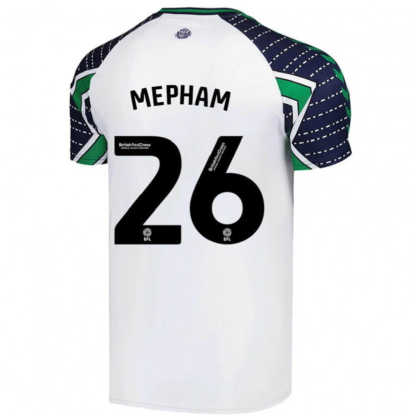 Danxen Børn Chris Mepham #26 Hvid Udebane Spillertrøjer 2024/25 Trøje T-Shirt