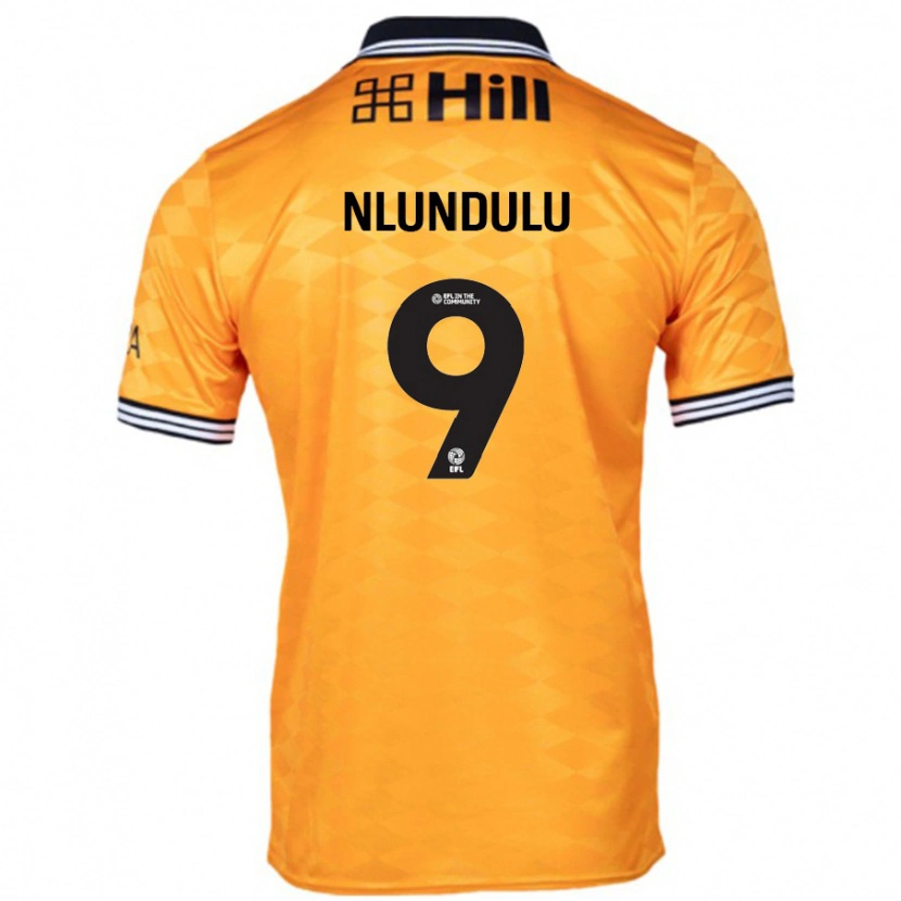 Danxen Børn Dan Nlundulu #9 Orange Hjemmebane Spillertrøjer 2024/25 Trøje T-Shirt