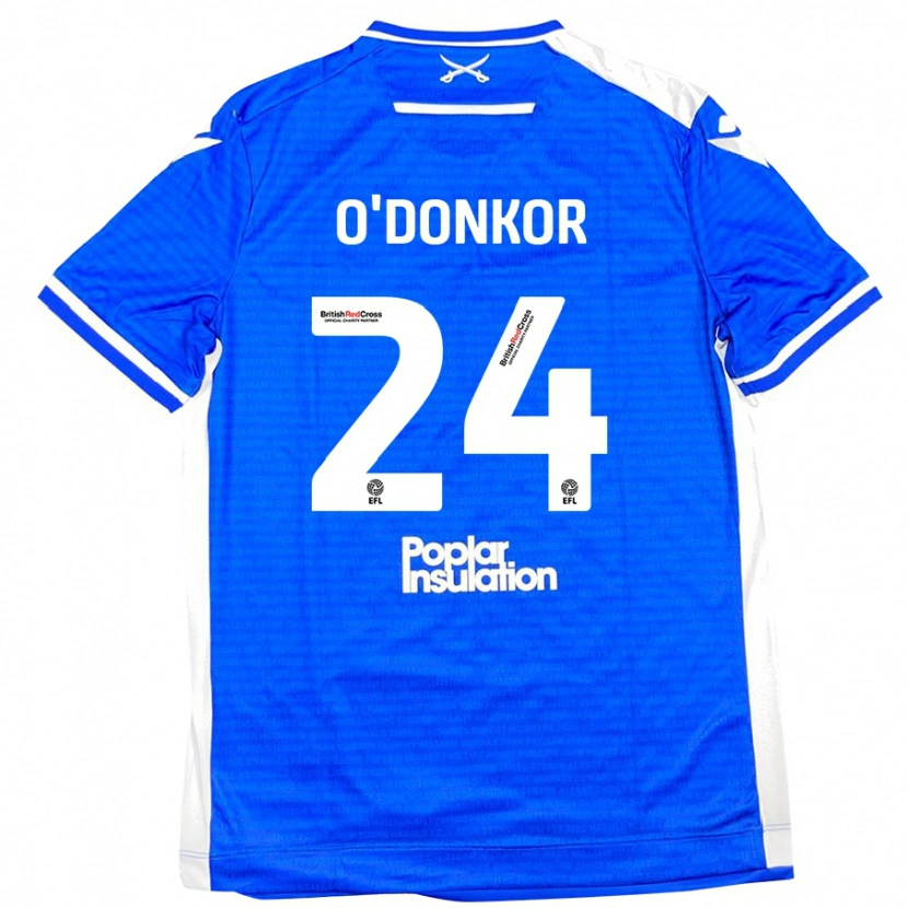 Danxen Børn Gatlin O'donkor #24 Blå Hvid Hjemmebane Spillertrøjer 2024/25 Trøje T-Shirt