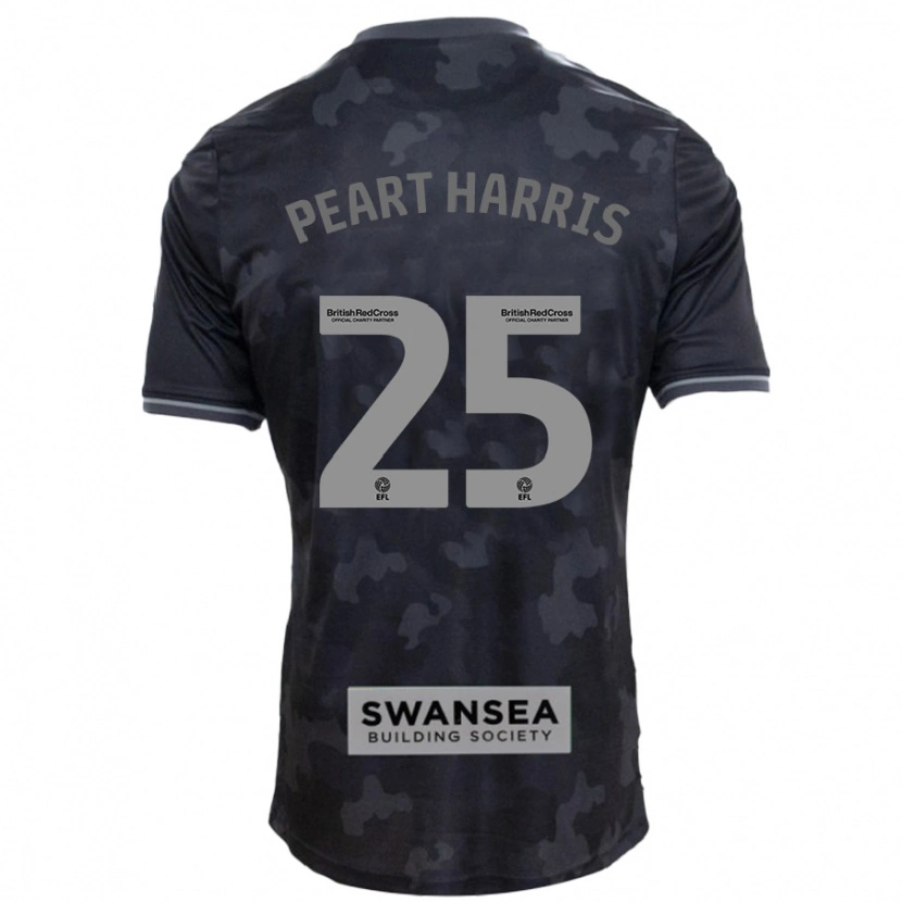 Danxen Børn Myles Peart-Harris #25 Sort Udebane Spillertrøjer 2024/25 Trøje T-Shirt
