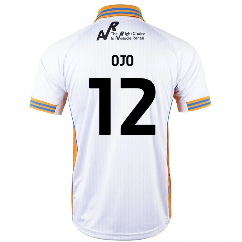 Danxen Børn Funso Ojo #12 Hvid Udebane Spillertrøjer 2024/25 Trøje T-Shirt