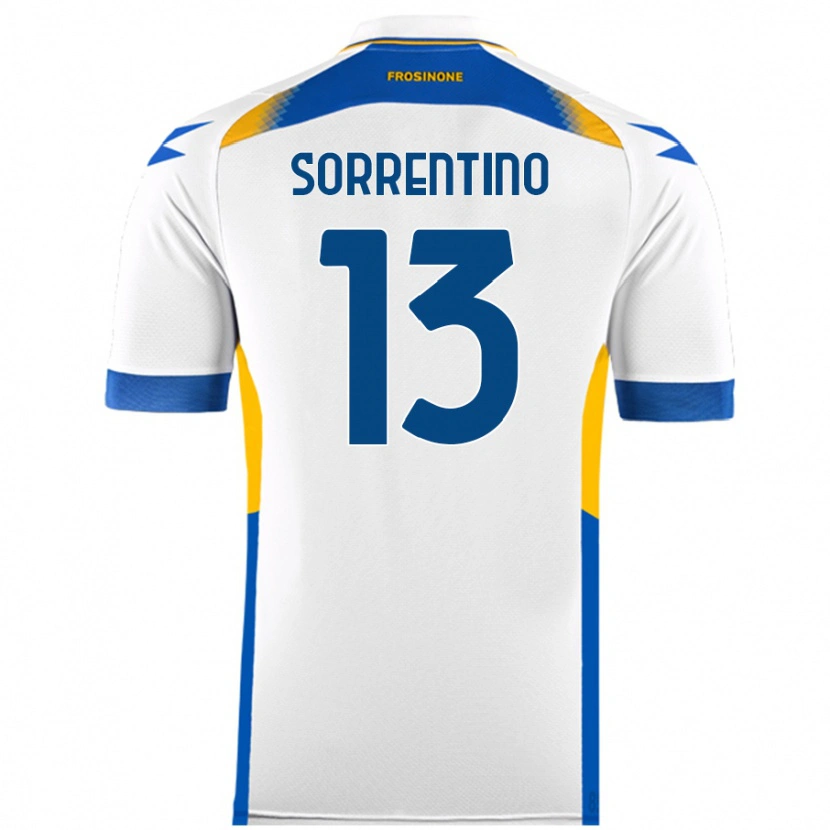Danxen Børn Alessandro Sorrentino #13 Hvid Udebane Spillertrøjer 2024/25 Trøje T-Shirt