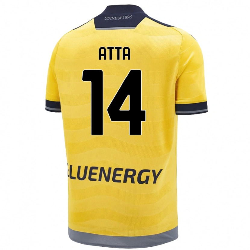 Danxen Børn Arthur Atta #14 Gylden Udebane Spillertrøjer 2024/25 Trøje T-Shirt