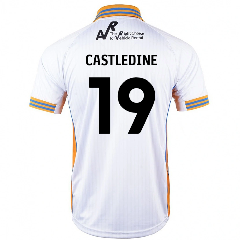Danxen Mænd Leo Castledine #19 Hvid Udebane Spillertrøjer 2024/25 Trøje T-Shirt