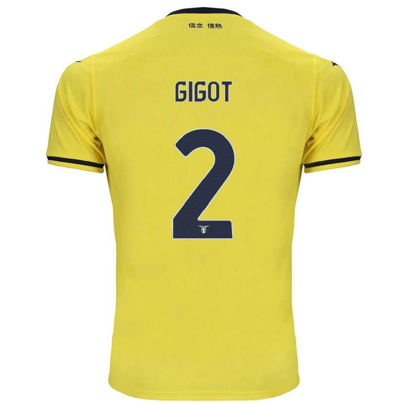 Danxen Mænd Samuel Gigot #2 Gul Udebane Spillertrøjer 2024/25 Trøje T-Shirt