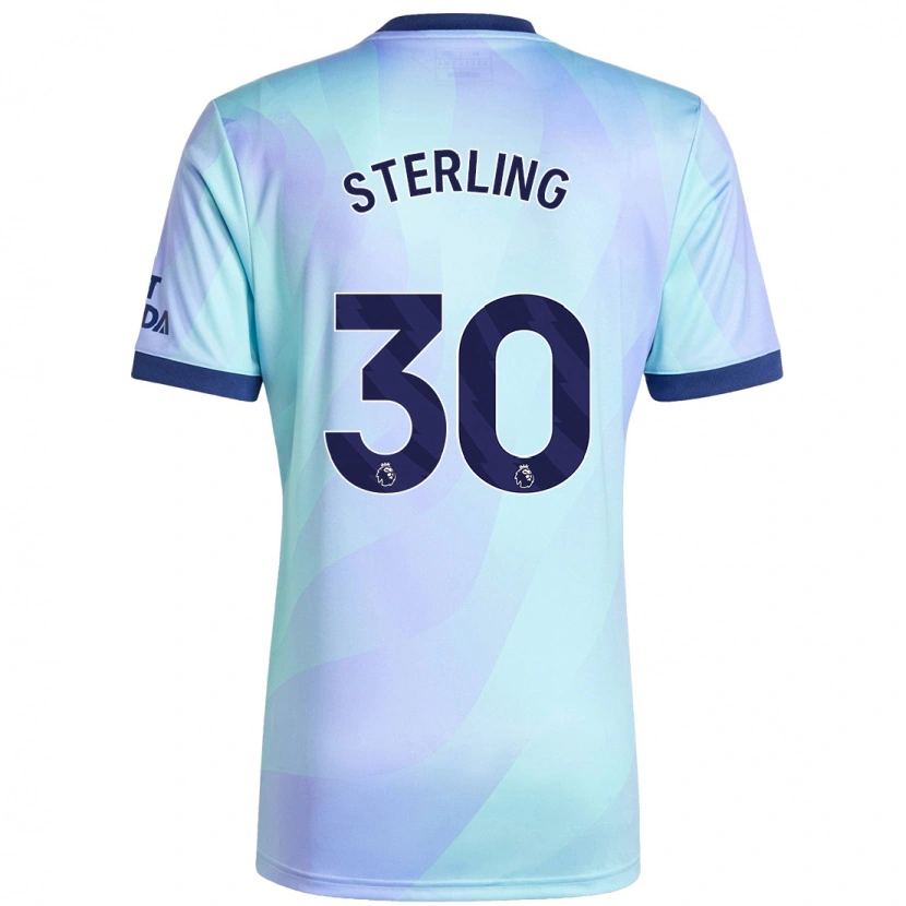 Danxen Mænd Raheem Sterling #30 Aqua Tredje Sæt Spillertrøjer 2024/25 Trøje T-Shirt
