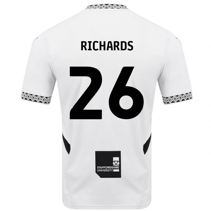 Danxen Mænd Rico Richards #26 Hvid Hjemmebane Spillertrøjer 2024/25 Trøje T-Shirt