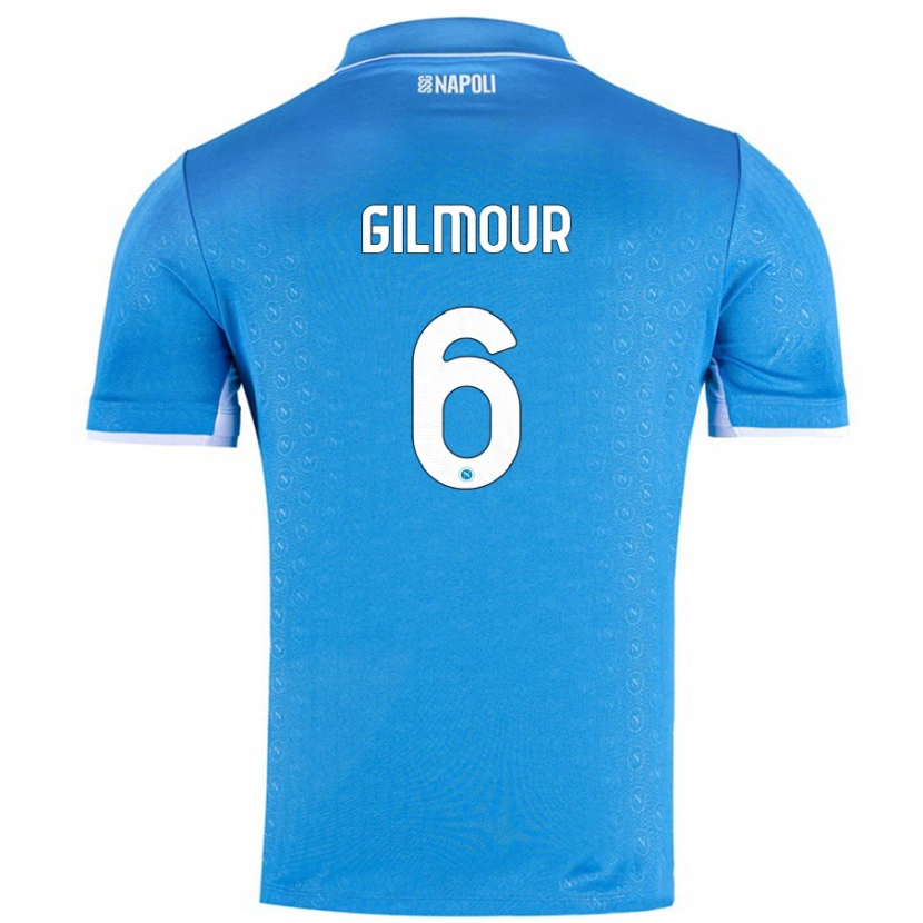 Danxen Mænd Billy Gilmour #6 Himmelblå Hjemmebane Spillertrøjer 2024/25 Trøje T-Shirt