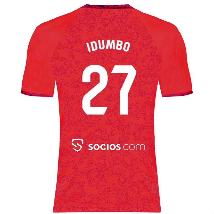 Danxen Mænd Stanis Idumbo Muzambo #27 Rød Udebane Spillertrøjer 2024/25 Trøje T-Shirt