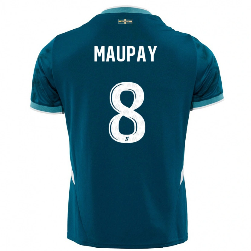 Danxen Mænd Neal Maupay #8 Turkis Blå Udebane Spillertrøjer 2024/25 Trøje T-Shirt