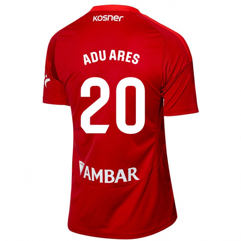 Danxen Mænd Adu Ares #20 Hvid Blå Udebane Spillertrøjer 2024/25 Trøje T-Shirt