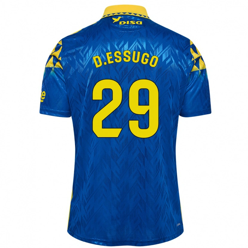 Danxen Mænd Dário Essugo #29 Blå Gul Udebane Spillertrøjer 2024/25 Trøje T-Shirt
