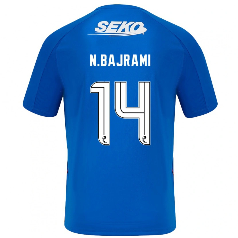 Danxen Mænd Nedim Bajrami #14 Mørkeblå Hjemmebane Spillertrøjer 2024/25 Trøje T-Shirt