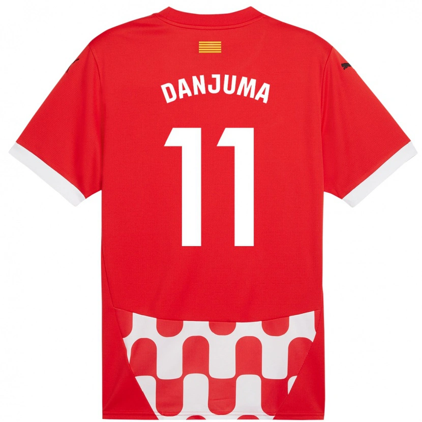 Danxen Mænd Arnaut Danjuma #11 Rød Hvid Hjemmebane Spillertrøjer 2024/25 Trøje T-Shirt