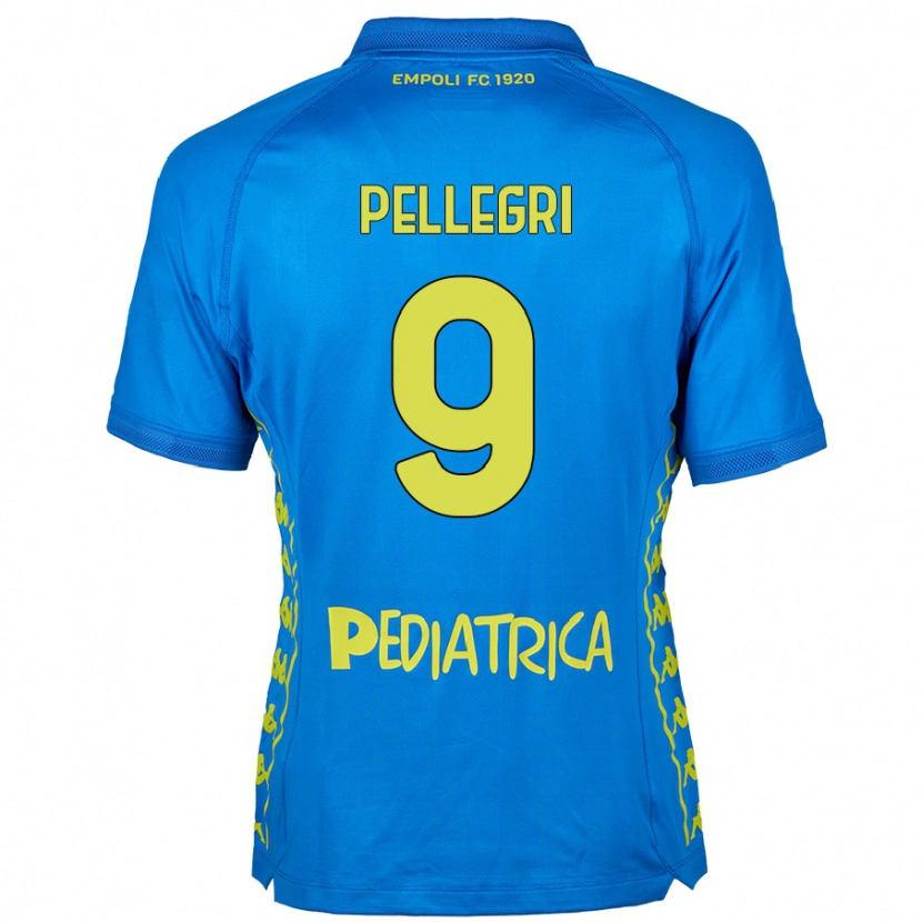 Danxen Mænd Pietro Pellegri #9 Blå Hjemmebane Spillertrøjer 2024/25 Trøje T-Shirt