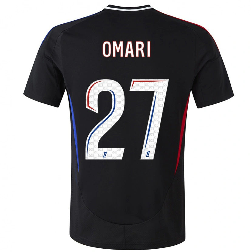 Danxen Mænd Warmed Omari #27 Sort Udebane Spillertrøjer 2024/25 Trøje T-Shirt