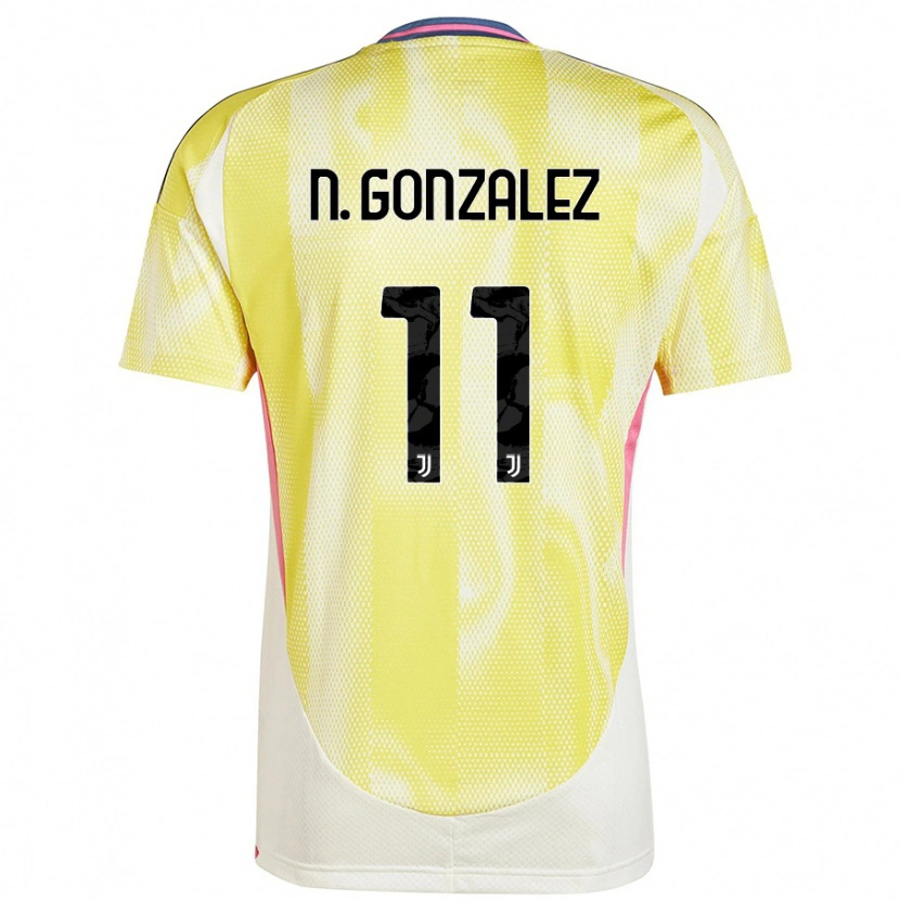 Danxen Mænd Nico González #11 Solgul Udebane Spillertrøjer 2024/25 Trøje T-Shirt