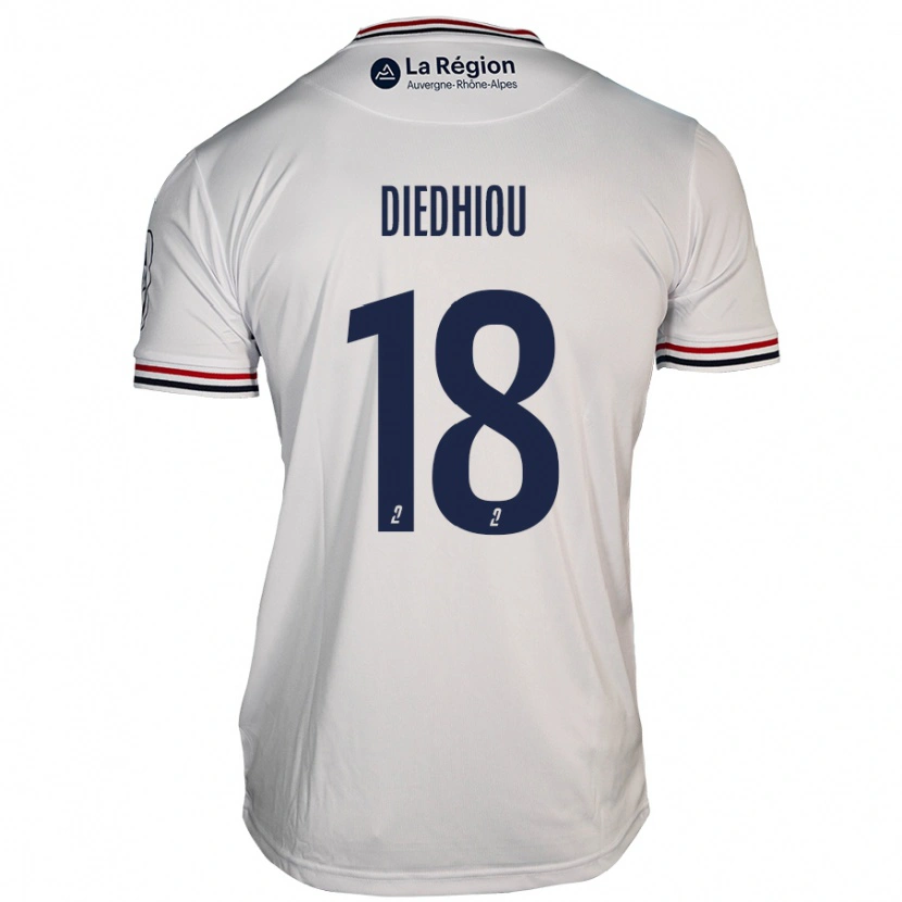 Danxen Mænd Famara Diédhiou #18 Hvid Udebane Spillertrøjer 2024/25 Trøje T-Shirt