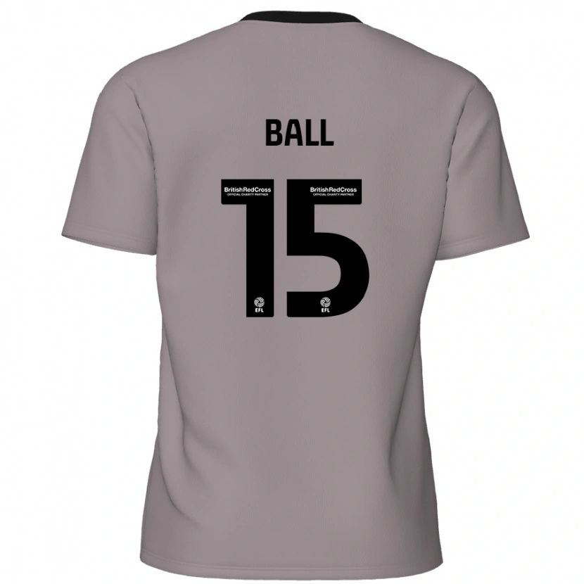 Danxen Mænd Dominic Ball #15 Grå Udebane Spillertrøjer 2024/25 Trøje T-Shirt