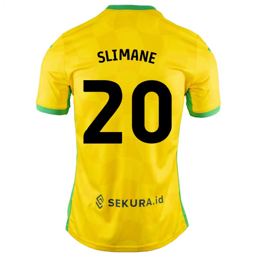 Danxen Mænd Anis Slimane #20 Gul Grøn Hjemmebane Spillertrøjer 2024/25 Trøje T-Shirt