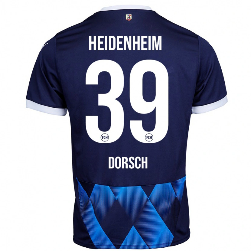 Danxen Mænd Niklas Dorsch #39 Rød Blå Hjemmebane Spillertrøjer 2024/25 Trøje T-Shirt
