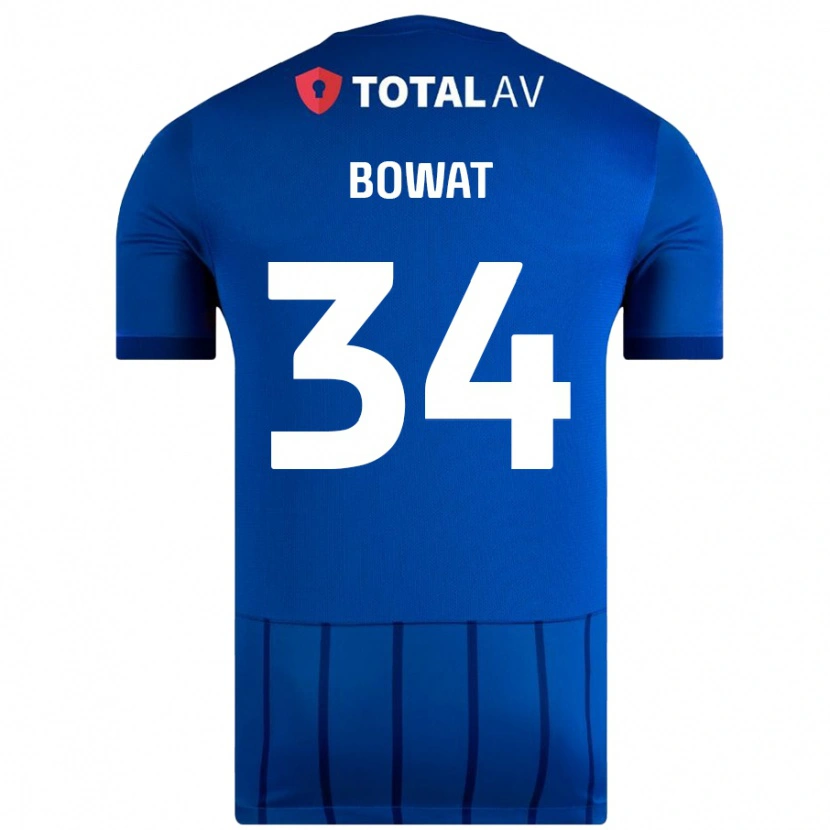 Danxen Mænd Ibane Bowat #34 Blå Hjemmebane Spillertrøjer 2024/25 Trøje T-Shirt