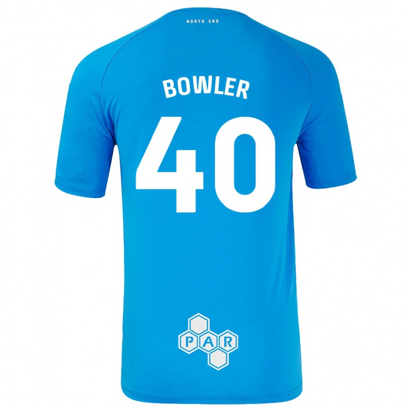 Danxen Mænd Josh Bowler #40 Himmelblå Udebane Spillertrøjer 2024/25 Trøje T-Shirt