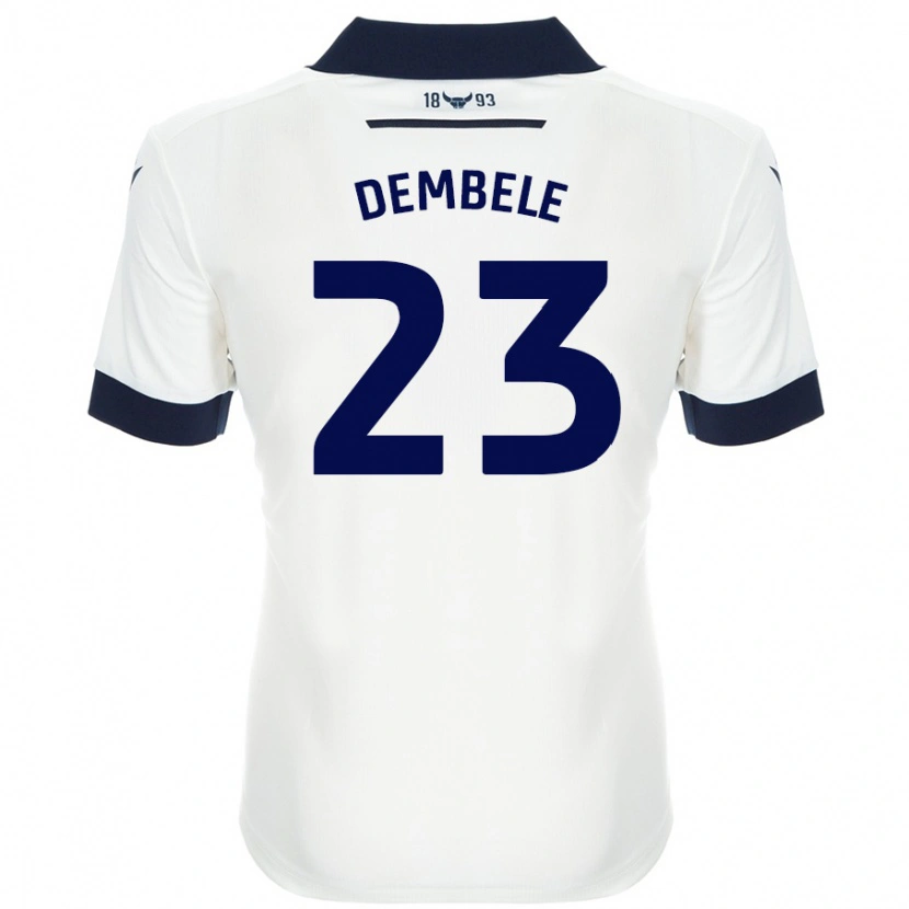 Danxen Mænd Siriki Dembélé #23 Hvid Marineblå Udebane Spillertrøjer 2024/25 Trøje T-Shirt