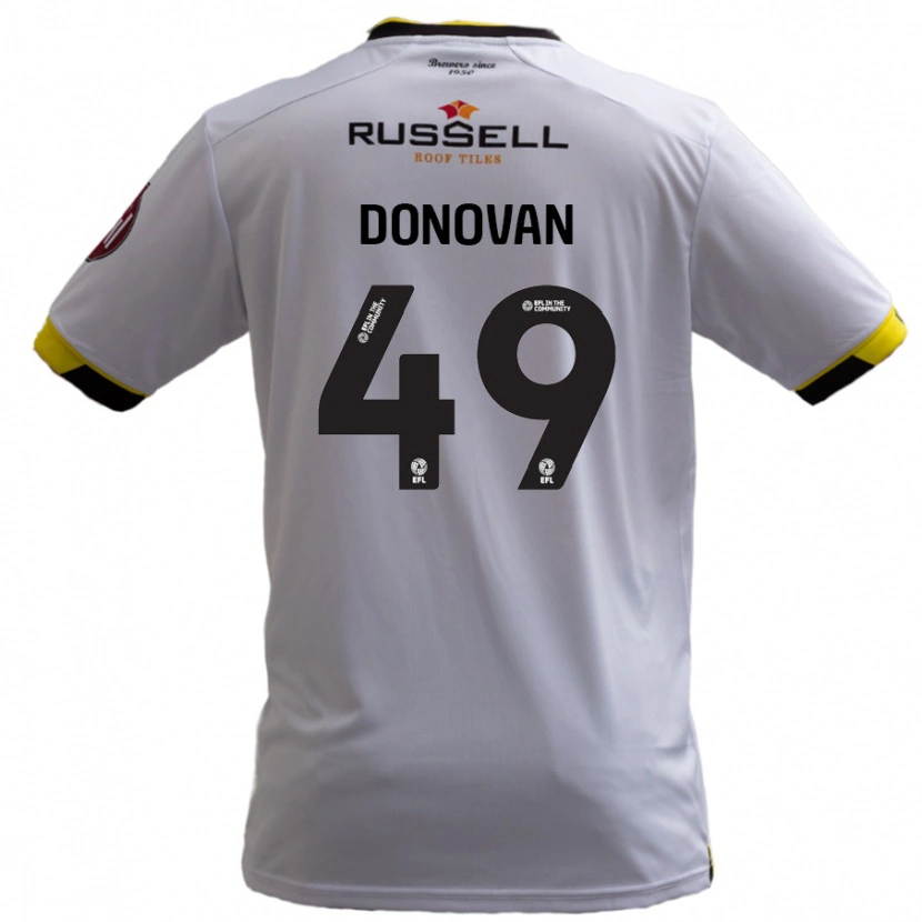 Danxen Mænd Romelle Donovan #49 Hvid Udebane Spillertrøjer 2024/25 Trøje T-Shirt