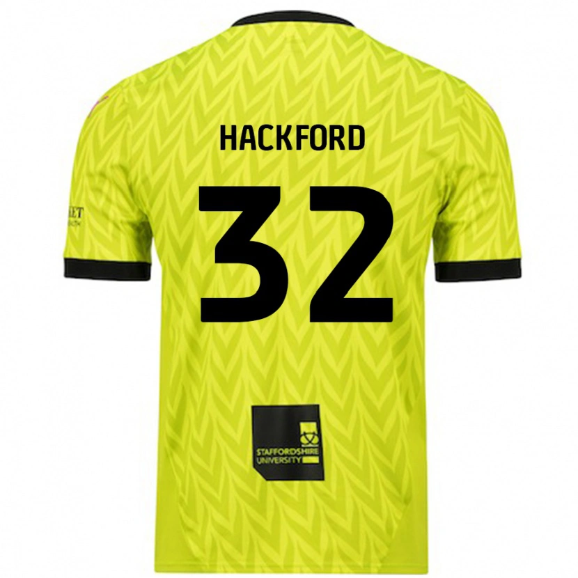 Danxen Mænd Antwoine Hackford #32 Fluorescerende Grøn Udebane Spillertrøjer 2024/25 Trøje T-Shirt