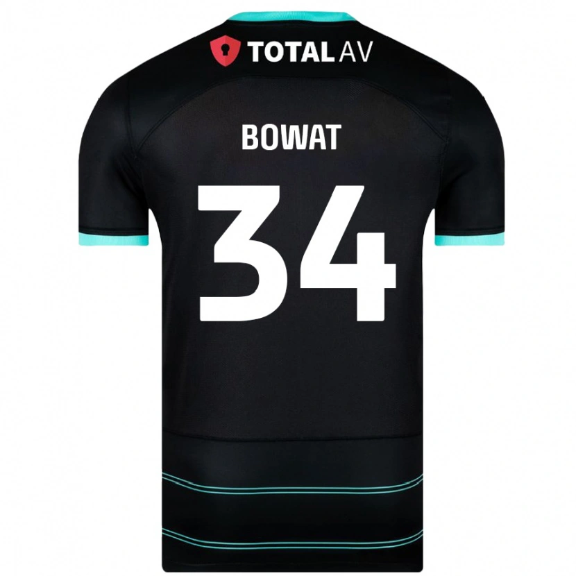 Danxen Mænd Ibane Bowat #34 Sort Udebane Spillertrøjer 2024/25 Trøje T-Shirt