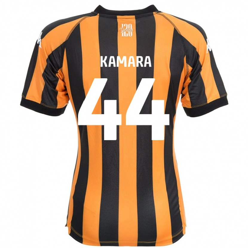 Danxen Mænd Abu Kamara #44 Sort Rav Hjemmebane Spillertrøjer 2024/25 Trøje T-Shirt
