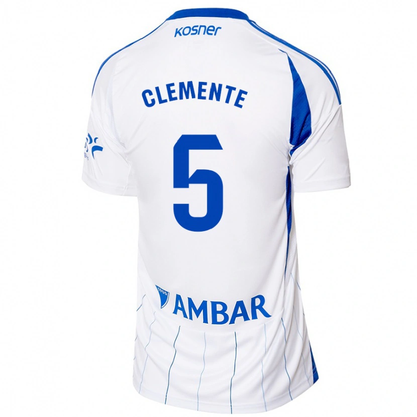 Danxen Mænd Enrique Clemente #5 Rød Hvid Hjemmebane Spillertrøjer 2024/25 Trøje T-Shirt