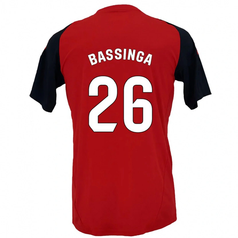 Danxen Mænd Aboubacar Bassinga #26 Rød Sort Hjemmebane Spillertrøjer 2024/25 Trøje T-Shirt
