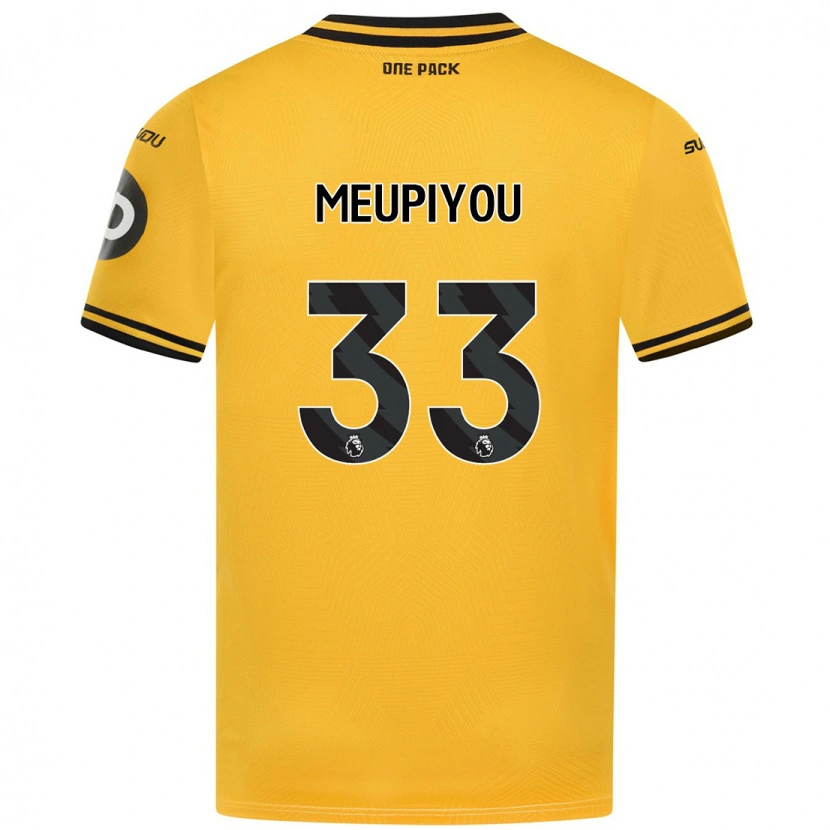Danxen Mænd Bastien Meupiyou #33 Gul Hjemmebane Spillertrøjer 2024/25 Trøje T-Shirt