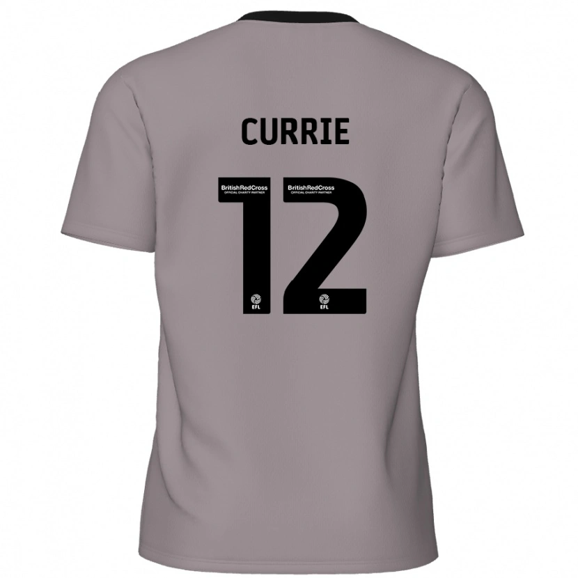 Danxen Mænd Jack Currie #12 Grå Udebane Spillertrøjer 2024/25 Trøje T-Shirt