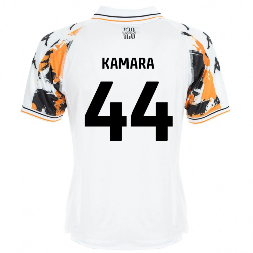 Danxen Mænd Abu Kamara #44 Hvid Udebane Spillertrøjer 2024/25 Trøje T-Shirt