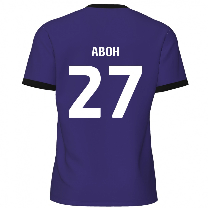 Danxen Mænd Ken Aboh #27 Lilla Udebane Spillertrøjer 2024/25 Trøje T-Shirt
