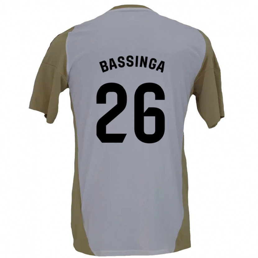 Danxen Mænd Aboubacar Bassinga #26 Brun Hvid Udebane Spillertrøjer 2024/25 Trøje T-Shirt