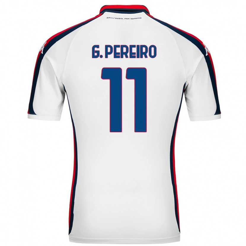 Danxen Mænd Gastón Pereiro #11 Hvid Udebane Spillertrøjer 2024/25 Trøje T-Shirt