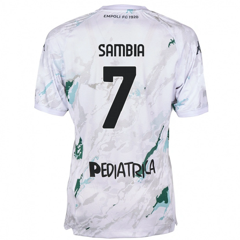 Danxen Mænd Junior Sambia #7 Grå Udebane Spillertrøjer 2024/25 Trøje T-Shirt