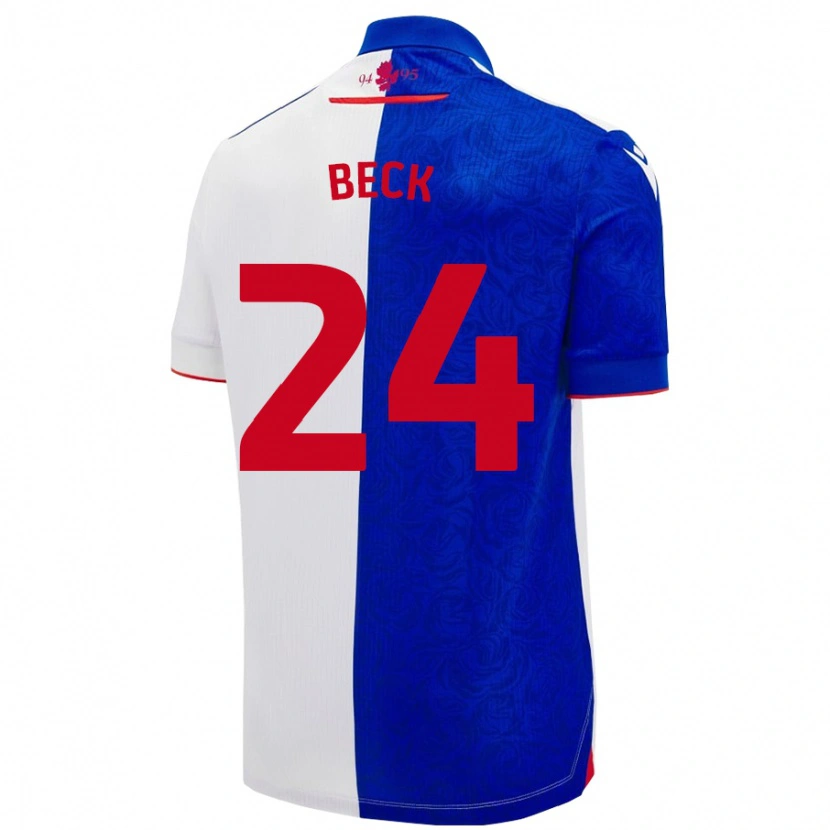 Danxen Kvinder Owen Beck #24 Himmelblå Hvid Hjemmebane Spillertrøjer 2024/25 Trøje T-Shirt