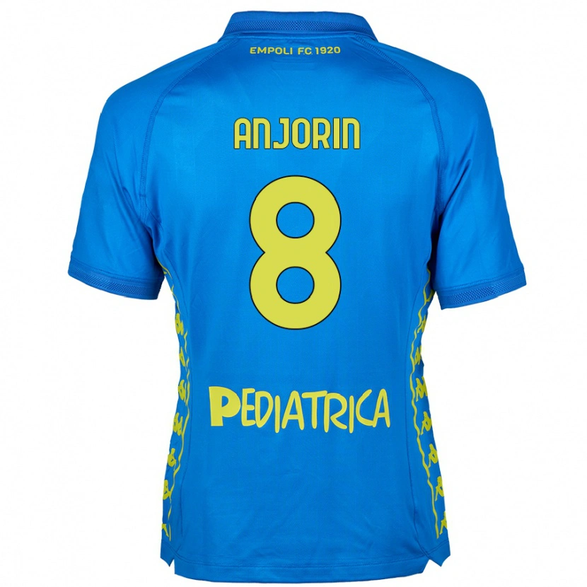 Danxen Kvinder Tino Anjorin #8 Blå Hjemmebane Spillertrøjer 2024/25 Trøje T-Shirt