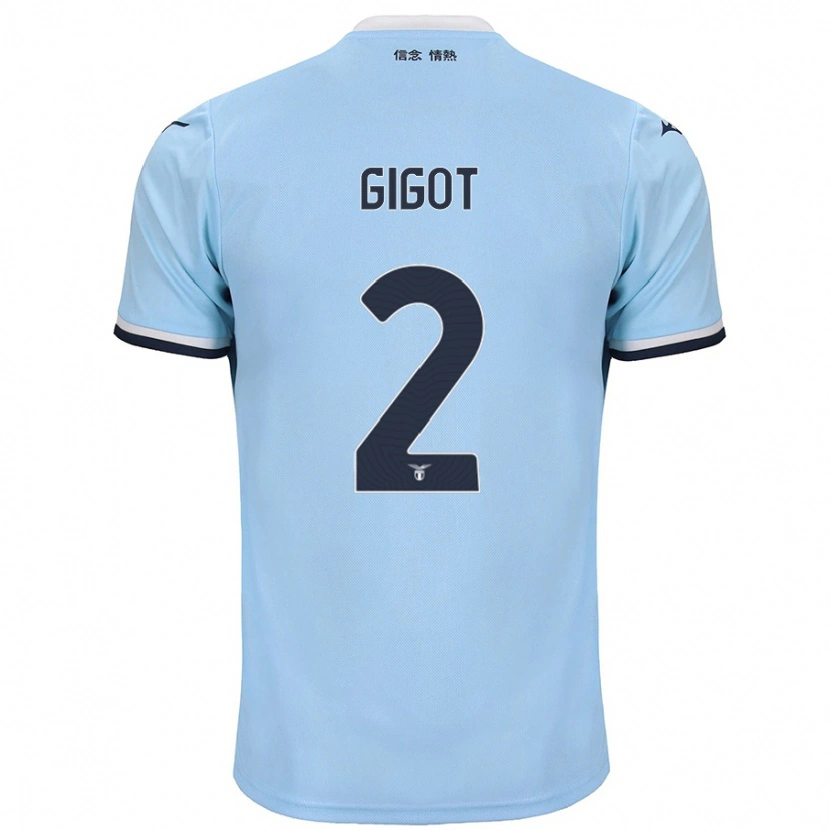 Danxen Kvinder Samuel Gigot #2 Blå Hjemmebane Spillertrøjer 2024/25 Trøje T-Shirt